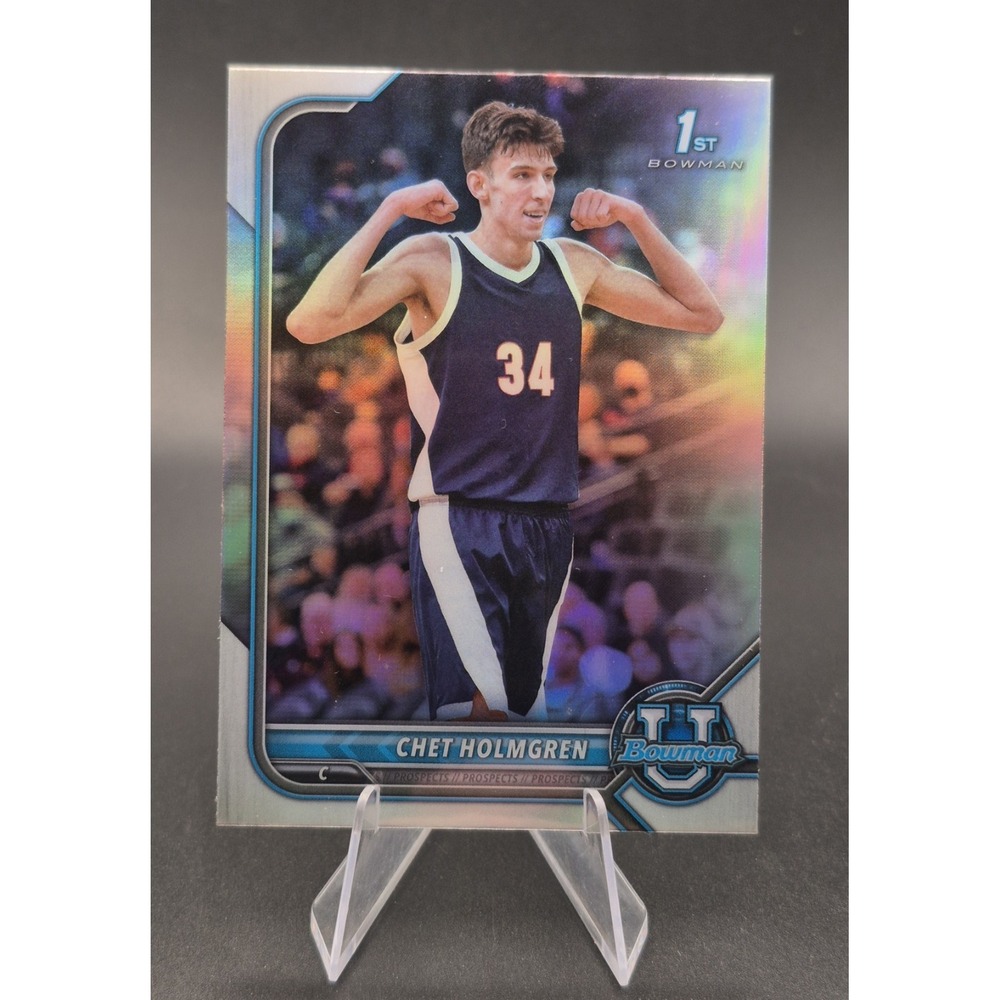 2022 Bowman Chrome Chet Holmgren #38 1st Bowman Chrome‎ Refractor Thunder